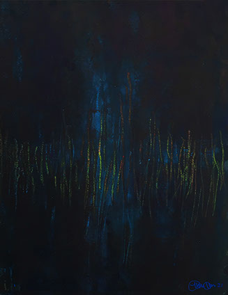 "Deep Blues" – oljemålning av Lennart Jensen