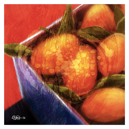 "Citrusfrukter" – canvastryck från original av Lennart Jensen