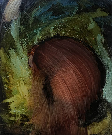 "I skogens lugn" – bläckmålning av Lennart Jensen